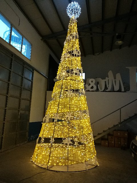 LUMINARIA COMPLETA ALBERO SPIRALE 12 Mt Luminarie Natalizie per Piazze