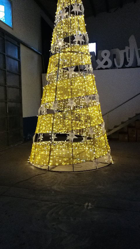 LUMINARIA COMPLETA ALBERO SPIRALE 12 Mt Luminarie Natalizie per Piazze