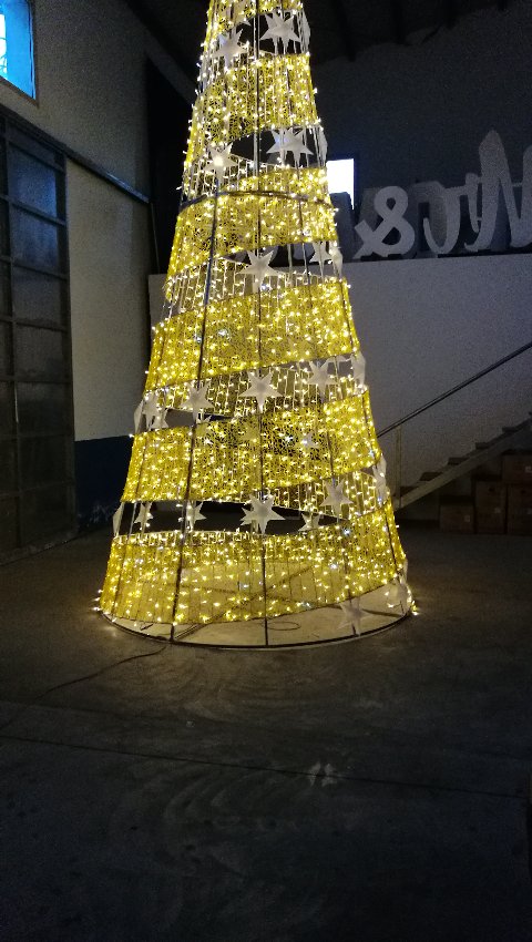 LUMINARIA COMPLETA ALBERO SPIRALE 12 Mt Luminarie Natalizie per Piazze