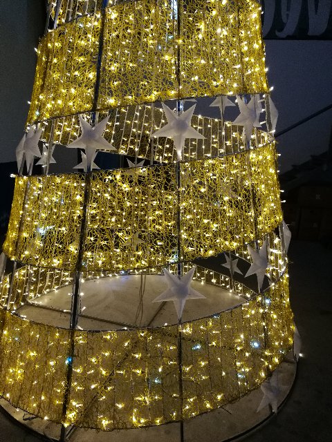 LUMINARIA COMPLETA ALBERO SPIRALE 12 Mt Luminarie Natalizie per Piazze