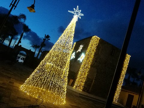 LUMINARIA COMPLETA ALBERO CLASSICO 6 Mt Luminarie Natalizie per Piazze
