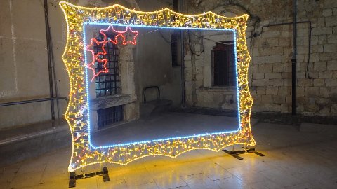 LUMINARIA COMPLETA CORNICE SELFIE Luminarie Natalizie per Piazze