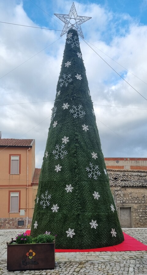 ALBERO CARPET VERDE con Fiocchi Light 10 Mt Luminarie Natalizie per Piazze