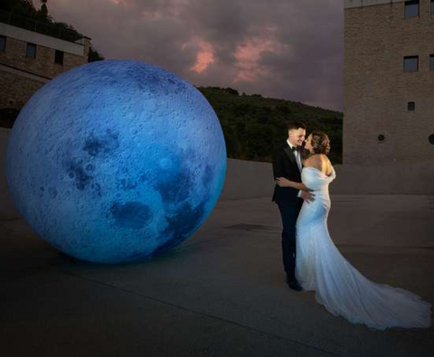 LUNA TRIDIMENSIONALE 3 MT Luminarie Matrimonio