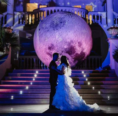 LUNA TRIDIMENSIONALE 3 MT Luminarie Matrimonio