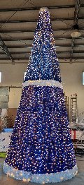 ALBERO BLU 3D 7 mt Luminarie Natalizie per Piazze