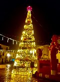 ALBERO CHAMPAGNE CON SFERE 12Mt Luminarie Natalizie per Piazze