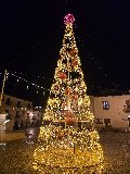 ALBERO CHAMPAGNE CON SFERE 12Mt Luminarie Natalizie per Piazze