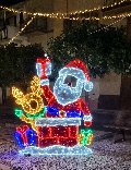 BABBO NATALE CON RENNA E REGALI SELFIE Luminarie Luminaria Natalizia