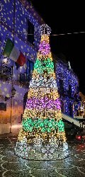 ALBERO CON FIORI LUMINARIA 7 mt Luminarie Natalizie per Piazze