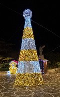 ALBERO CON FASCE GIALLE 7 mt Luminarie Natalizie per Piazze