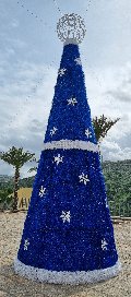 ALBERO BLU 3D 7 mt Luminarie Natalizie per Piazze