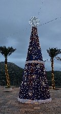 ALBERO BLU 3D 7 mt Luminarie Natalizie per Piazze