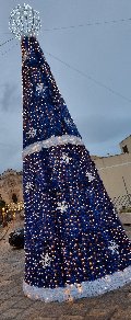 ALBERO BLU 3D 7 mt Luminarie Natalizie per Piazze