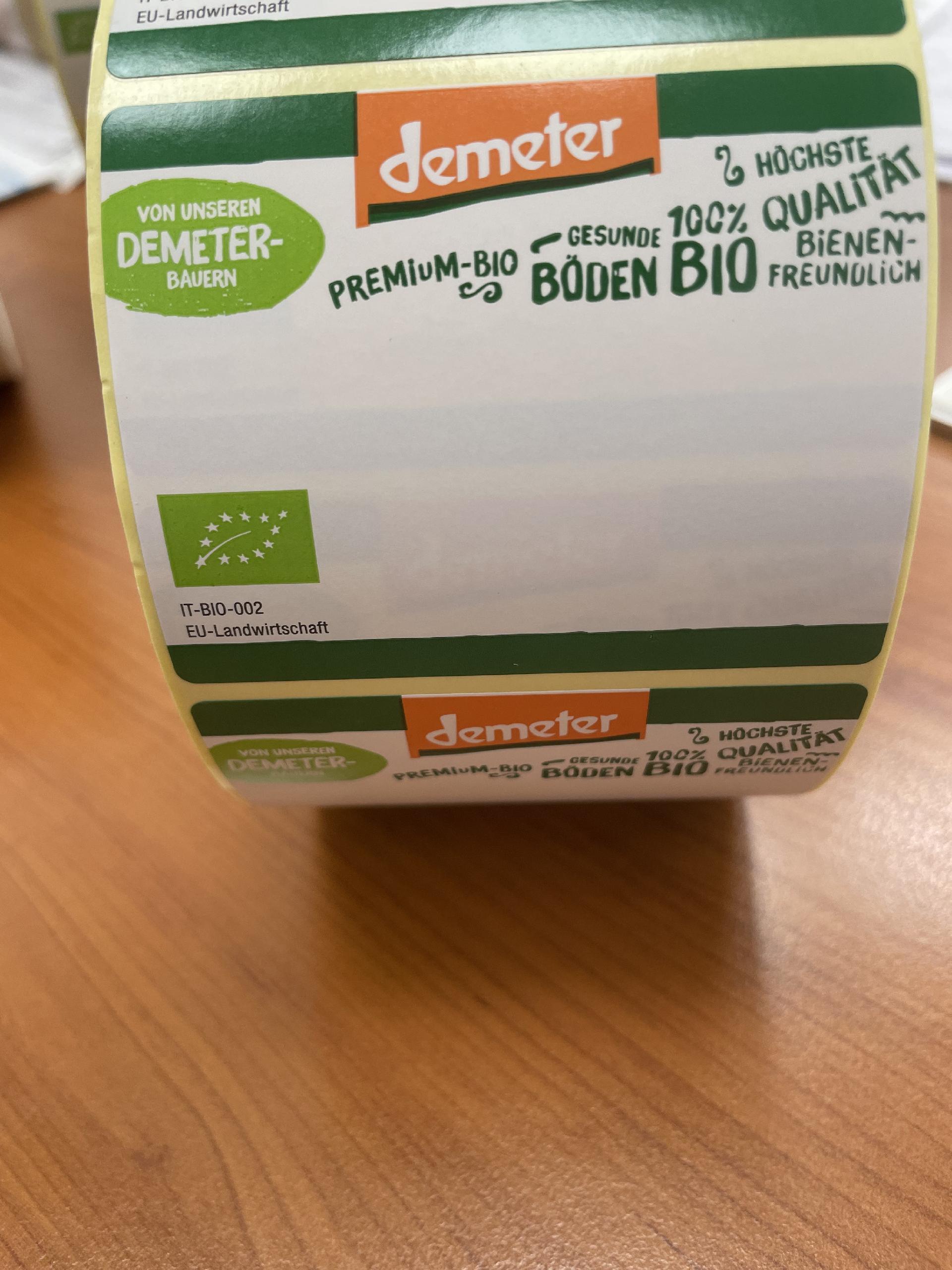 ETICHETTE TERMICHE 68 X 54 MM DEMETER PREMIUM BIO ANIMA Premium 40/76
