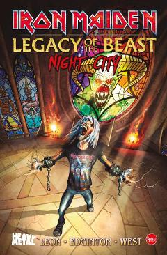 IRON MAIDEN - LEGACY OF THE BEAST - NIGHT CITY SPREA COMICS LEON, EDGINTON & WEST