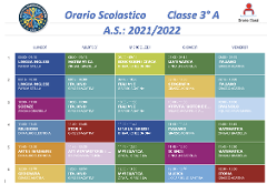 ORARIO CLASSE 3°A