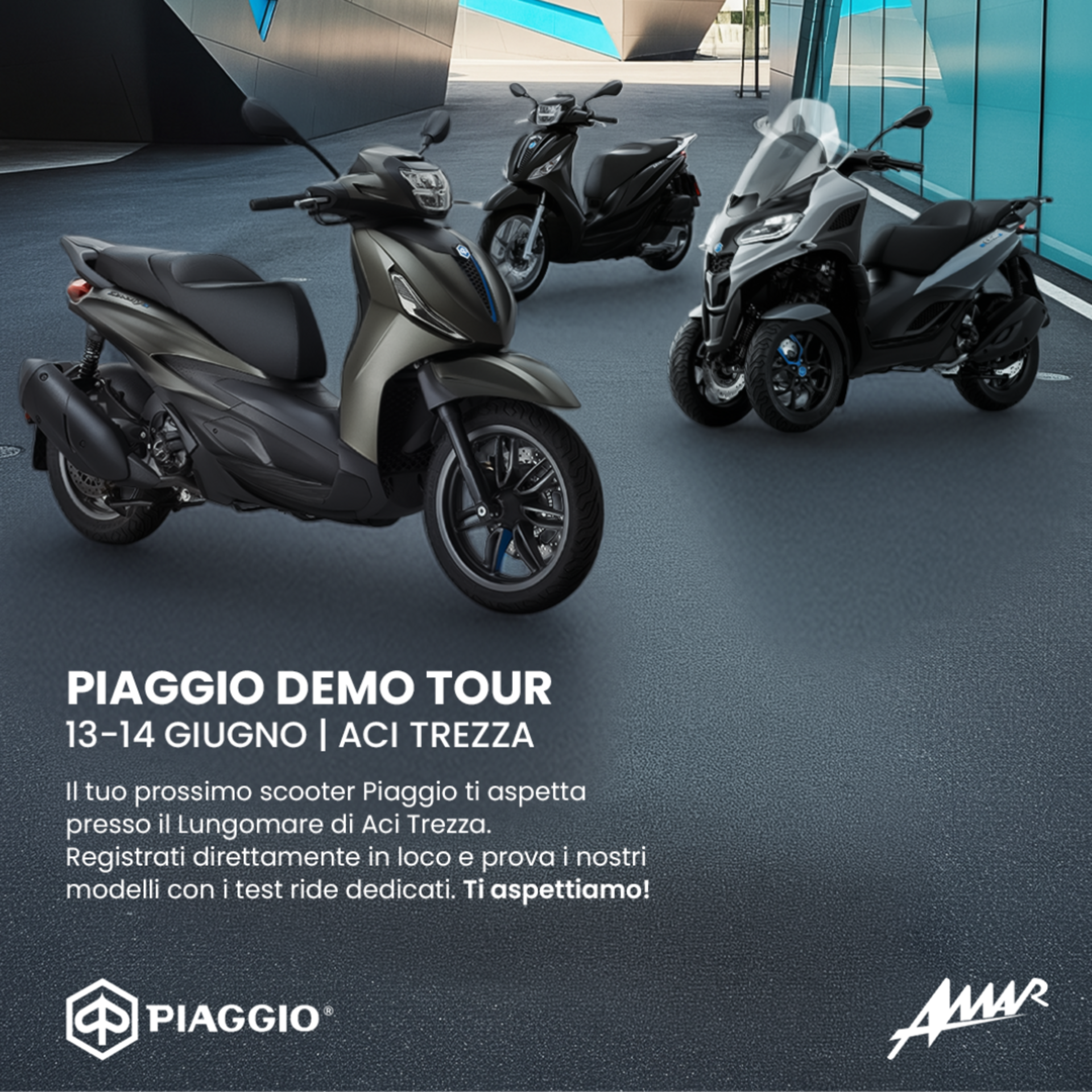 🔥 IL PIAGGIO DEMO RIDE TOUR ARRIVA AD ACI TREZZA 🔥