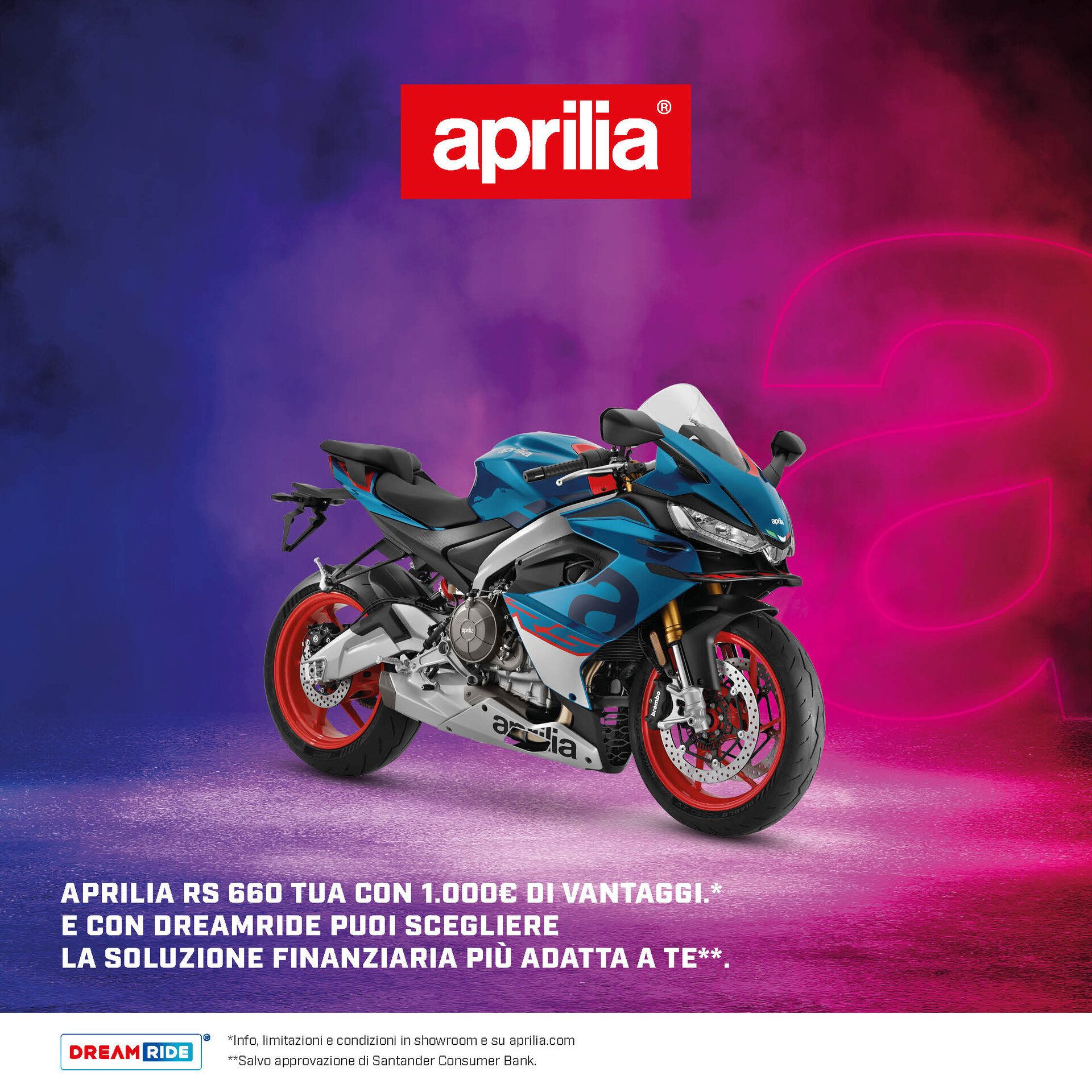APRILIA RS 660 TUA CON 1.000€ DI VANTAGGI DA 120€ AL MESE (TAN 5,98%, TAEG 8,33%)