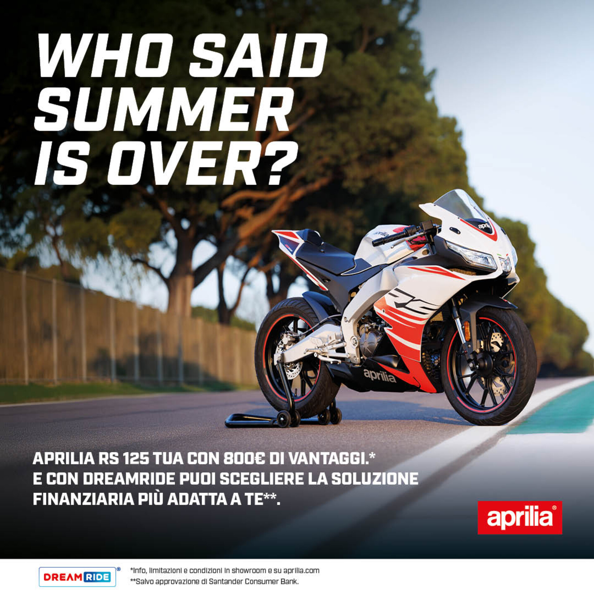 APRILIA TUONO 125 E RS 125 TUE CON 800€ DI VANTAGGI DA 70€ AL MESE (TAN 5,98%, TAEG 10,48%)