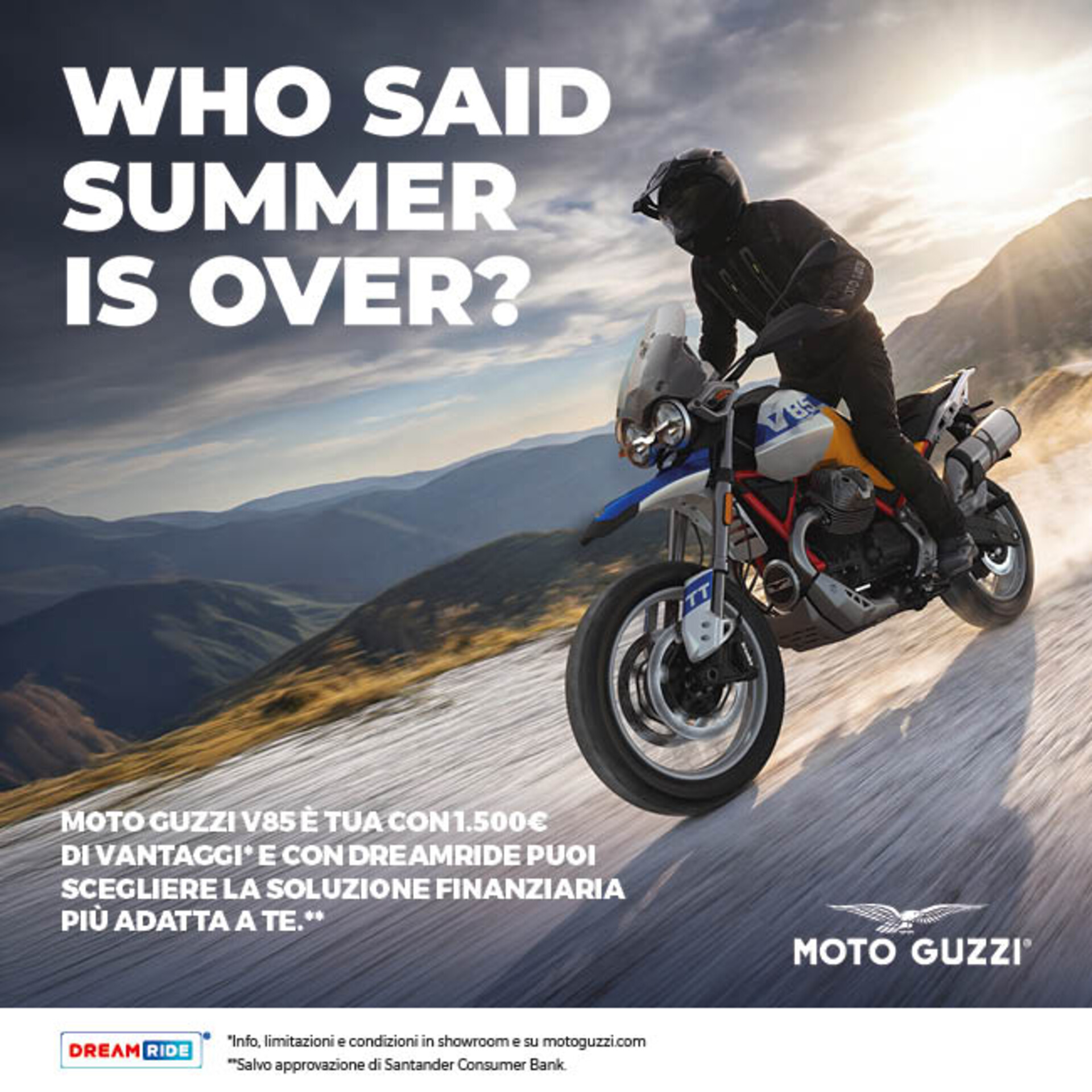 MOTO GUZZI V85 E’ TUA CON 1.500€ DI VANTAGGI DA 139€ AL MESE (TAN 5,98%, TAEG 9,21%)