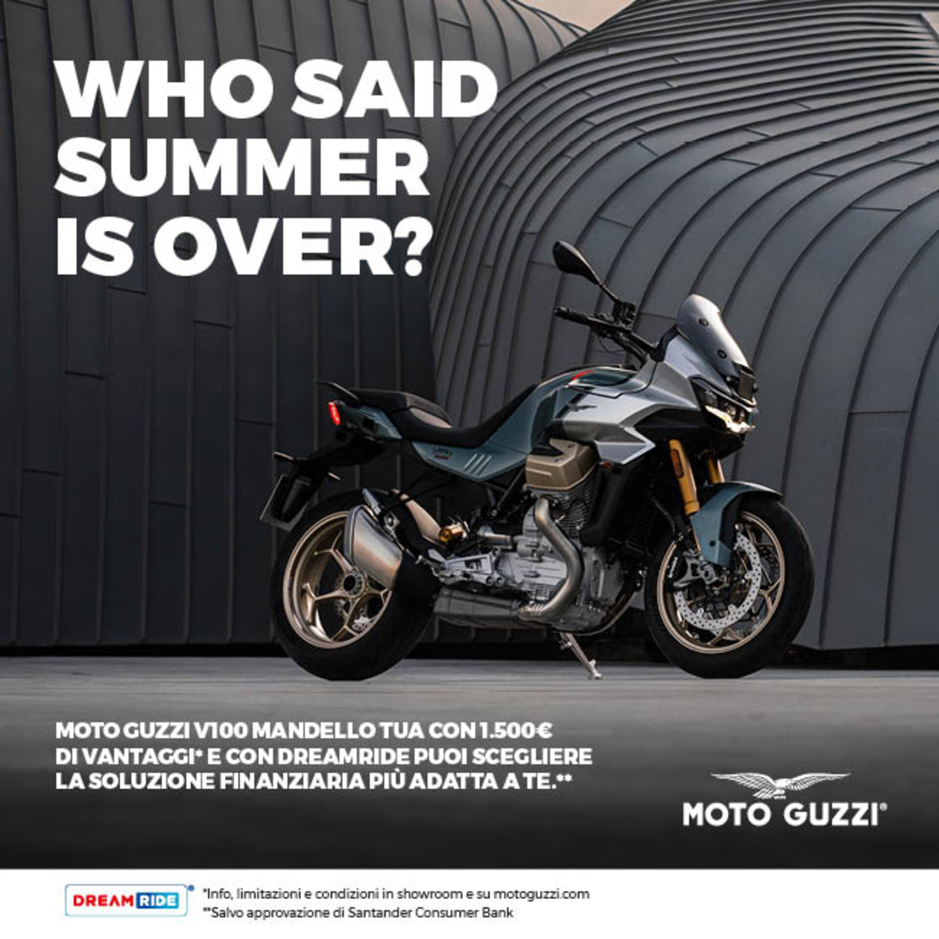 MOTO GUZZI V100 MANDELLO E’ TUA CON 1.500€ DI VANTAGGI DA 169€ AL MESE (TAN 5,98%, TAEG 8,86%)