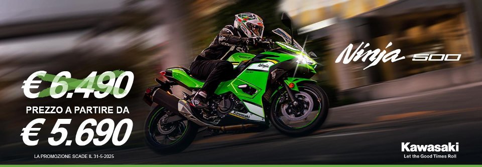 Ninja 500: tua a partire da € 5.690