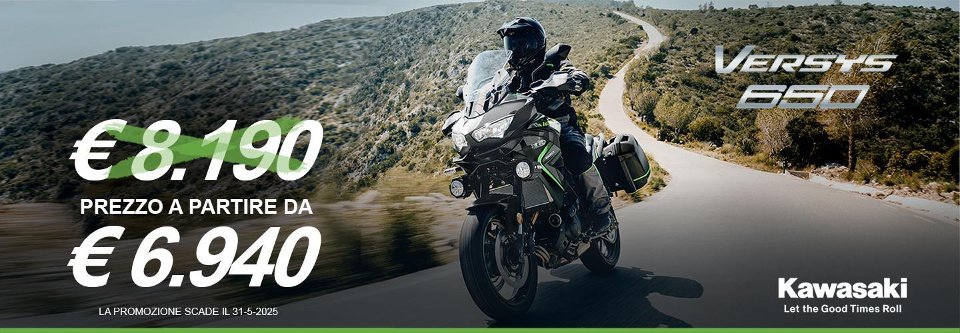 Versys 650: tua a partire da € 6.940