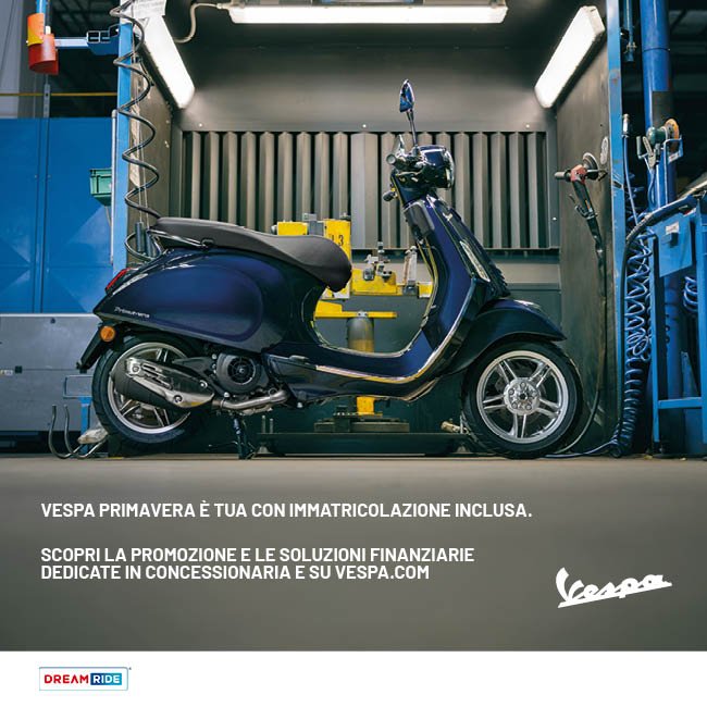 Vespa Primavera Euro 5+ tua chiavi in mano con rate da 89€ al mese