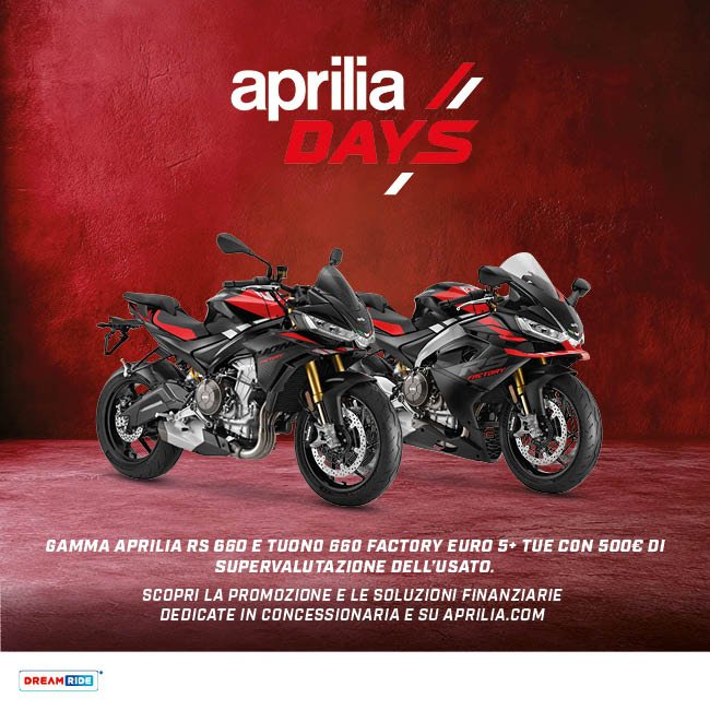 TUONO 660 FACTORY EURO 5+ TUA CON 500€ DI SUPERVALUTAZIONE DELL’USATO.