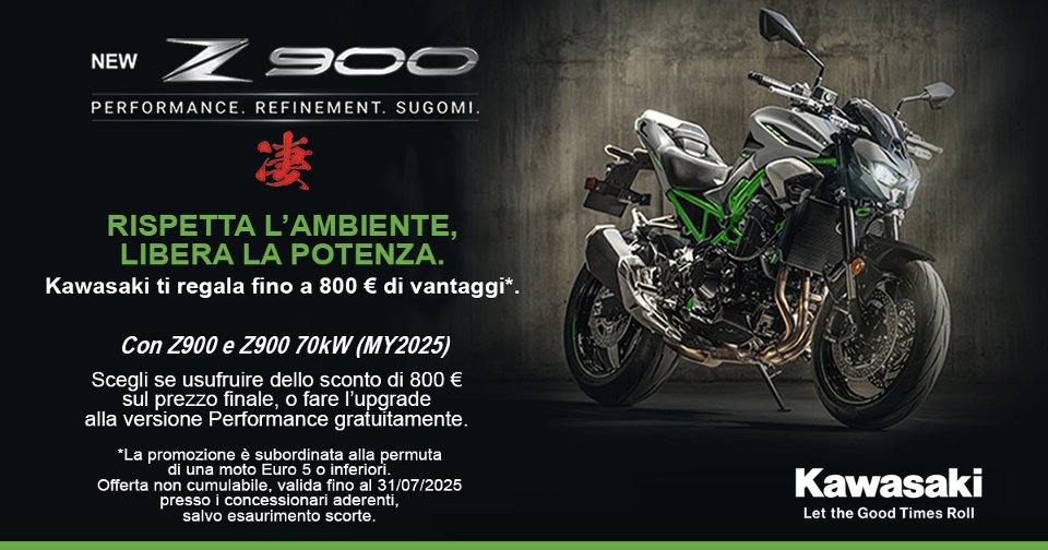 Z900: tua con 800 di vantaggi da 99€ al mese.