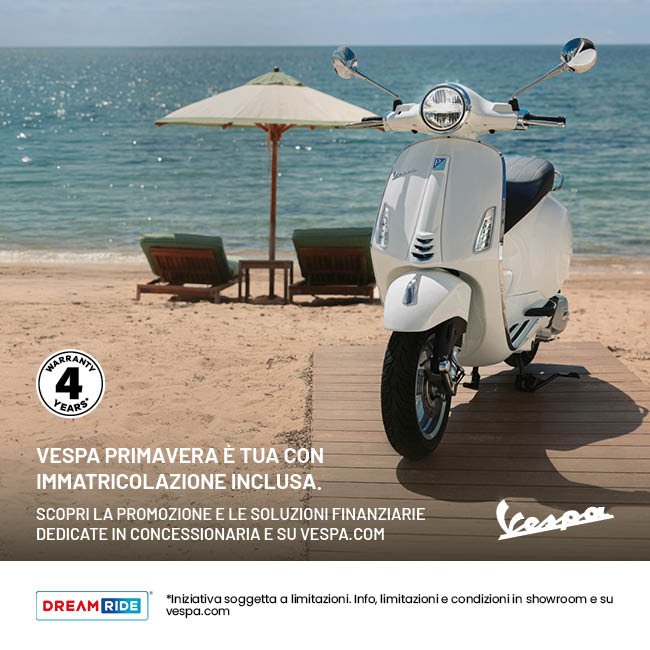 Vespa Primavera Euro 5+ tua chiavi in mano con rate da 89€ al mese