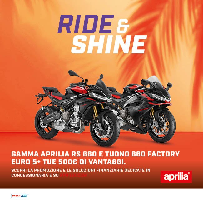 APRILIA RS 660 TUA CON 500€ DI VANTAGGI E CON DREAMRIDE GOLD E’ TUA A PARTIRE DA 5.900€ (TAN 0,00%,