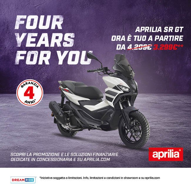 SR GT TUO A PARTIRE DA 3.299€ CON RATE DA 49€ AL MESE (TAEG 9,83%).