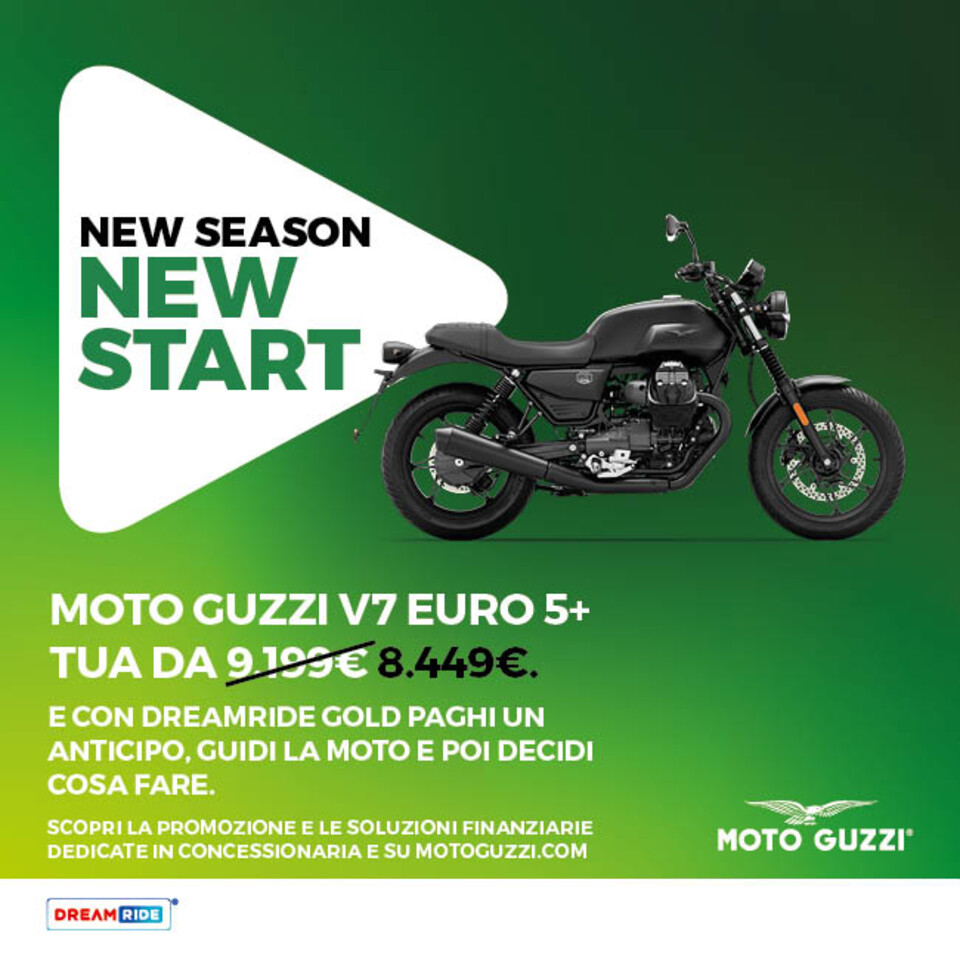 V7 TUA DA 8.449€ E CON DREAMRIDE GOLD PAGHI UN ANTICIPO, GUIDI LA MOTO E POI DECIDI COSA FARE.