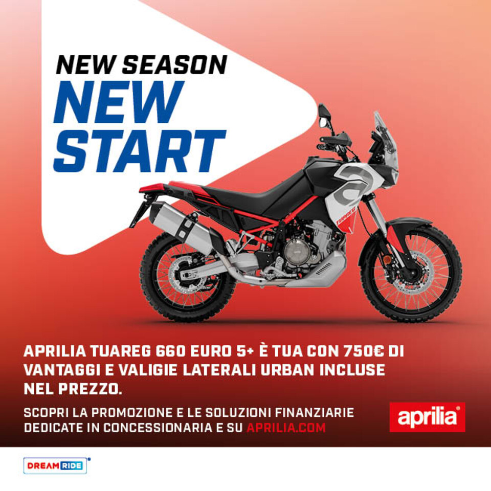 APRILIA TUAREG 660 E’ TUA CON 750€ DI VANTAGGI E VALIGIE LATERALI URBAN INCLUSE NEL PREZZO.