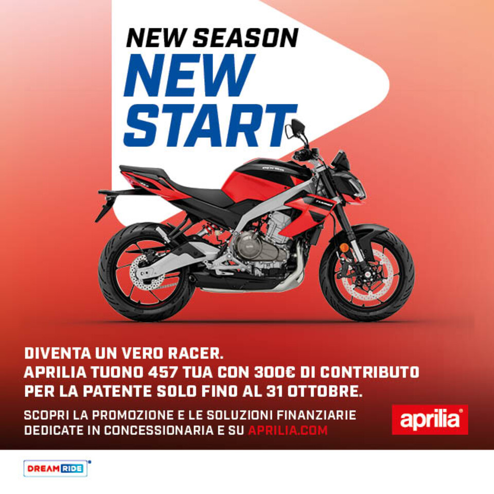 APRILIA TUONO 457 TUA CON 300€ DI CONTRIBUTO PATENTE E DREAMRIDE GOLD E' TUA DA 3.300€