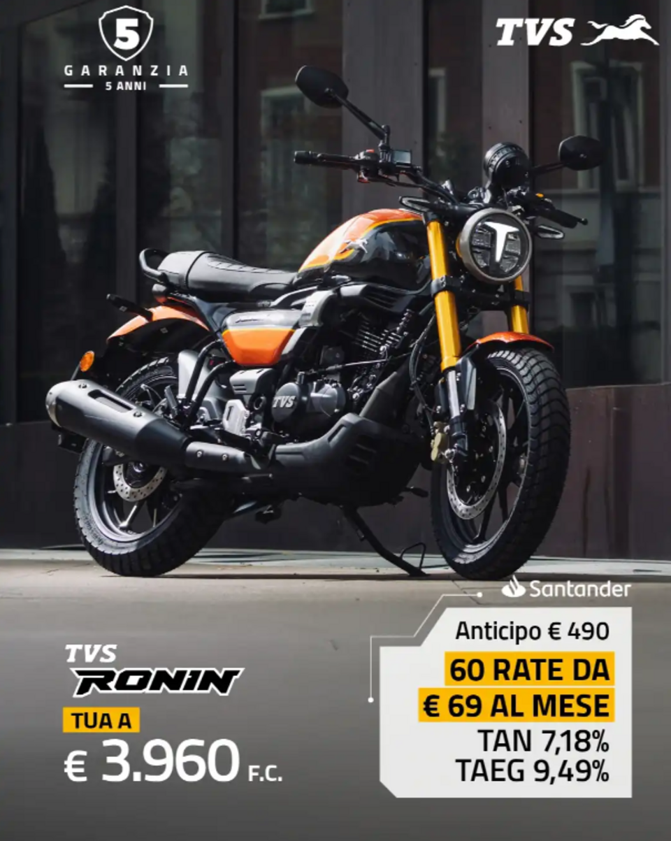 TVS Ronin 250 è tua a soli €69 al mese!