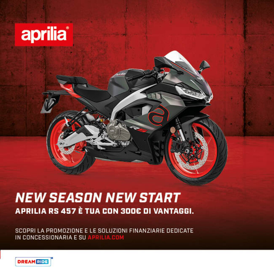 APRILIA RS 457 TUA CON 300€ DI VANTAGGI E CON DREAMRIDE GOLD E’ TUA A PARTIRE DA 3.600€ (TAN 0,00%,
