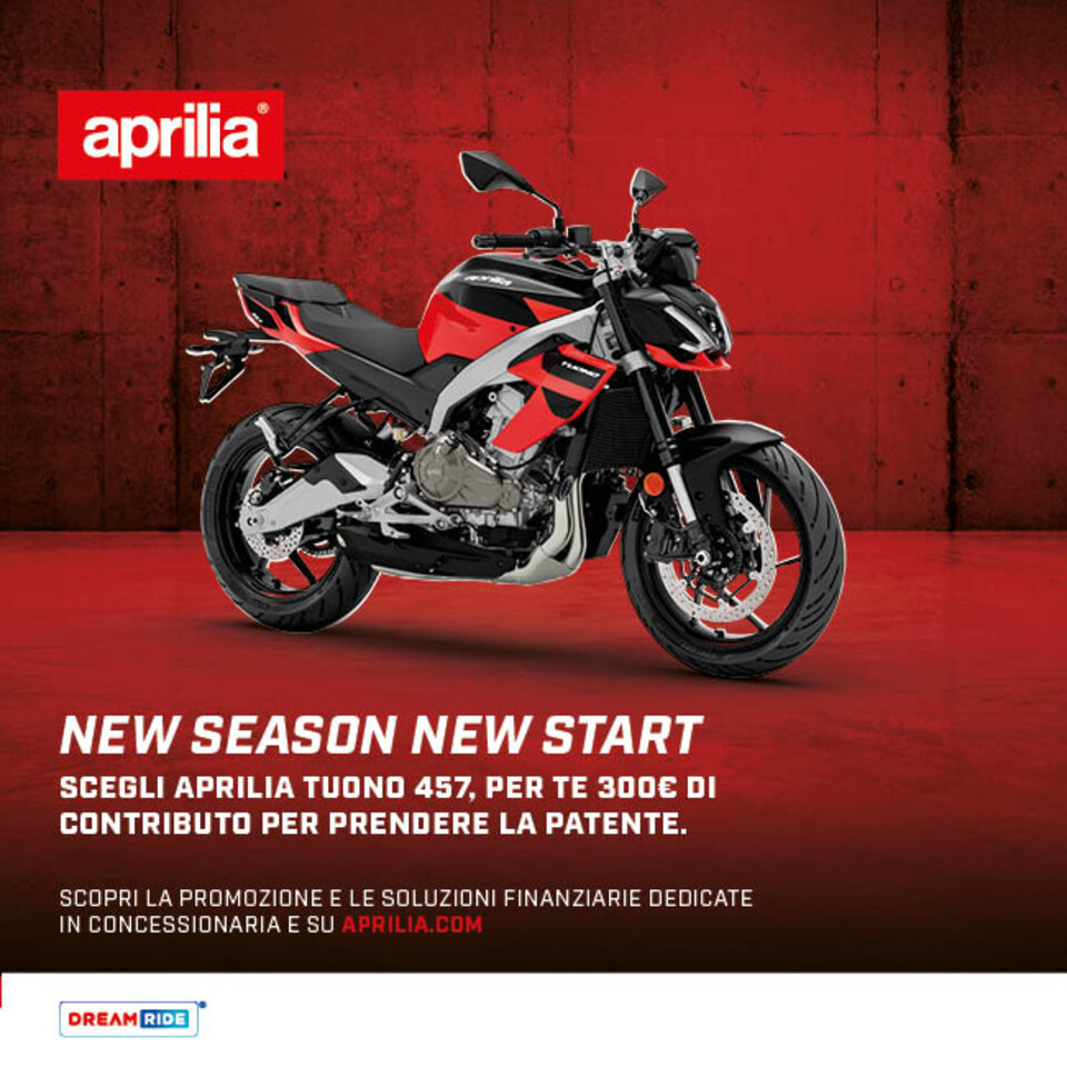 APRILIA TUONO 457 TUA CON 300€ DI CONTRIBUTO PATENTE E DREAMRIDE GOLD E' TUA DA 3.300€