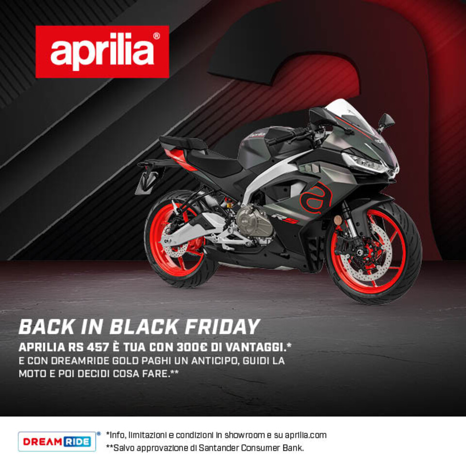 APRILIA RS 457 TUA CON 300€ DI VANTAGGI E CON DREAMRIDE GOLD E’ TUA A PARTIRE DA 3.600€ (TAN 0,00%,