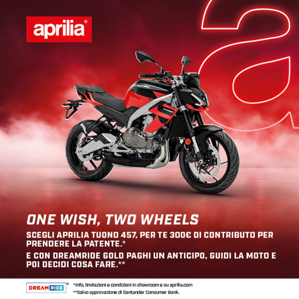 APRILIA TUONO 457 TUA CON 300€ DI CONTRIBUTO PATENTE E DREAMRIDE GOLD E' TUA DA 3.300€