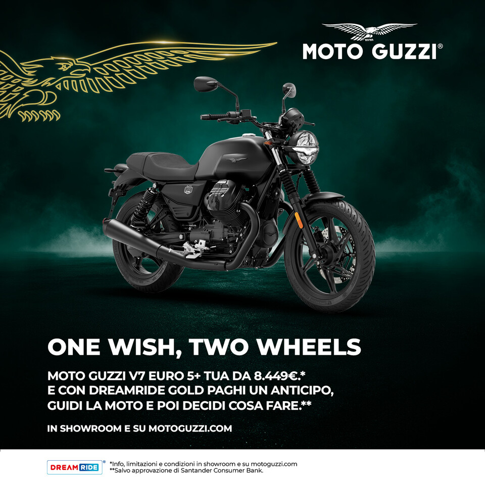 V7 TUA DA 8.449€ E CON DREAMRIDE GOLD PAGHI UN ANTICIPO, GUIDI LA MOTO E POI DECIDI COSA FARE.