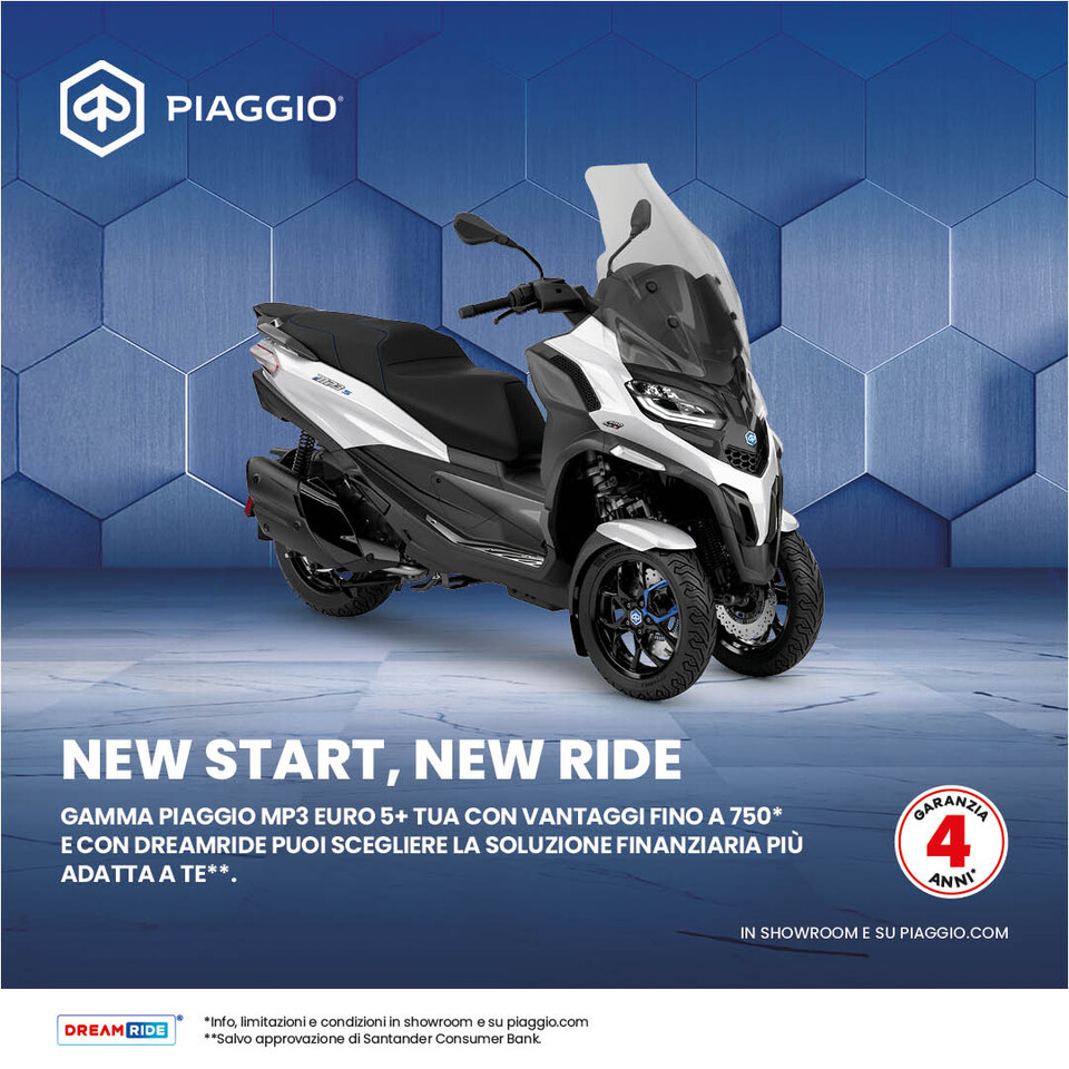 PIAGGIO MP3 TUO CON VANTAGGI FINO A 750€ E RATE A PARTIRE DA 209€ AL MESE (TAN 3,49%, TAEG 9,11%)