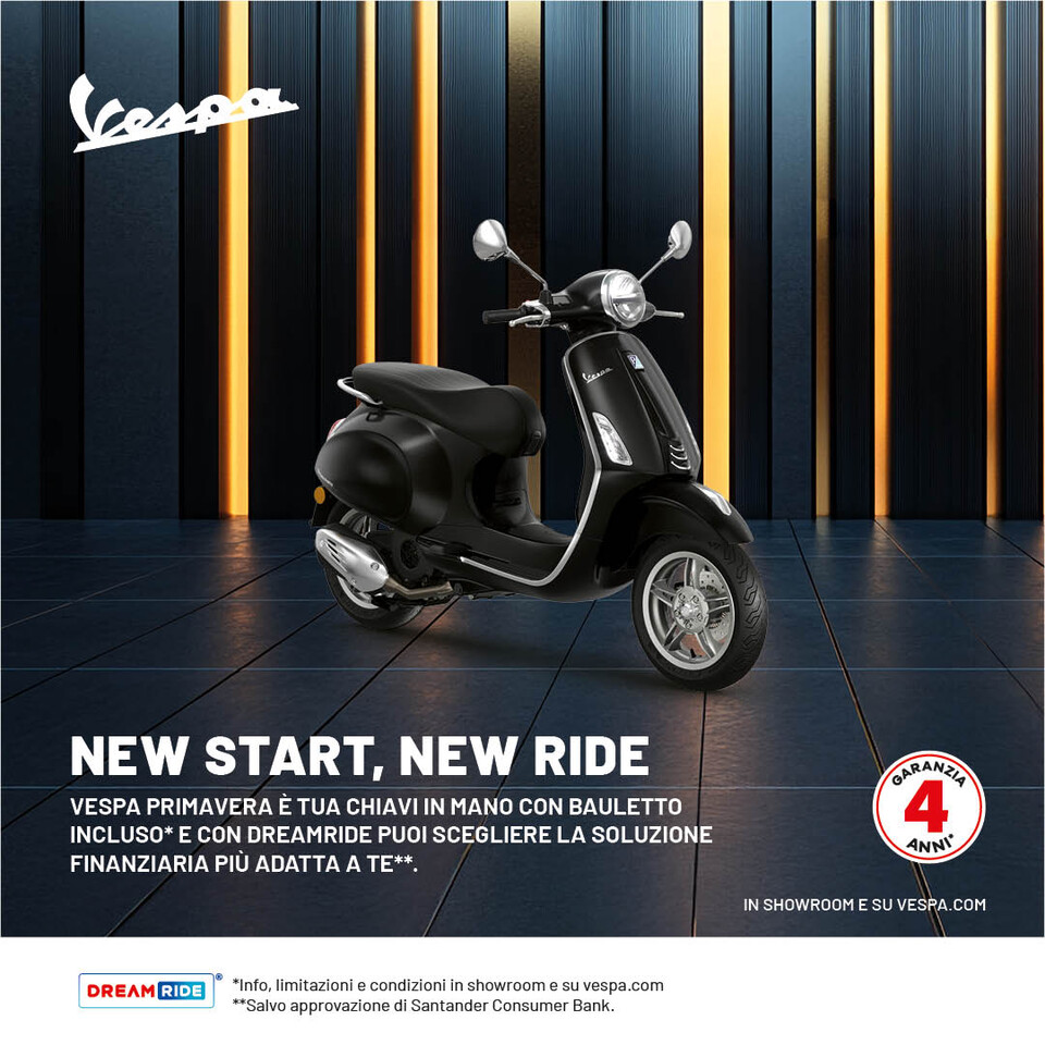 VESPA PRIMAVERA E' TUA CHIAVI IN MANO CON BAULETTO INCLUSO E RATE A PARTIRE DA 109€