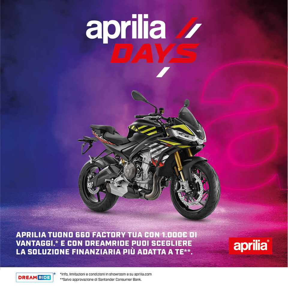 APRILIA TUONO 660 FACTORY TUA DA 189,50€ AL MESE (TAN 5,99% TAEG 7,98%) CON 1.000€ DI VANTAGGI