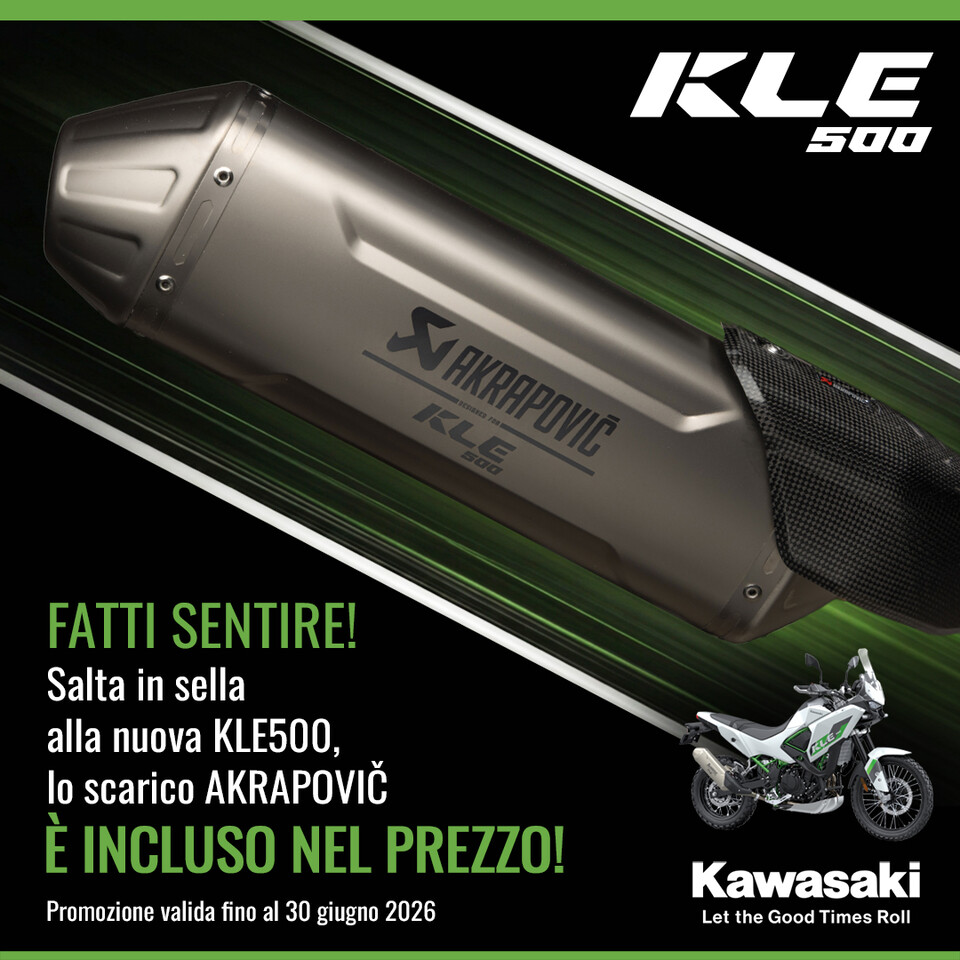 FATTI SENTIRE! Scarico Akrapovič in omaggio sulla KLE500