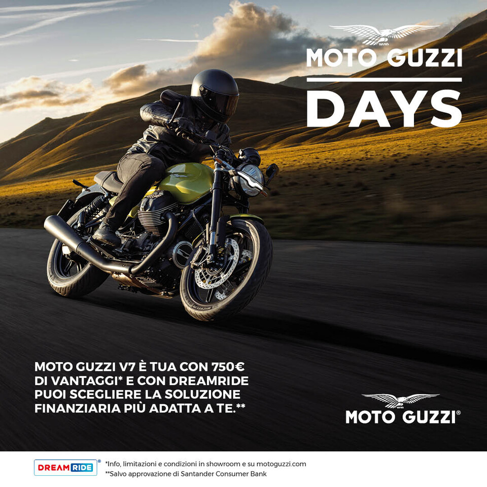 MOTO GUZZI V7 TUA DA 149€ AL MESE (TAN 4,99%, TAEG 7,13%) CON 750€ DI VANTAGGI