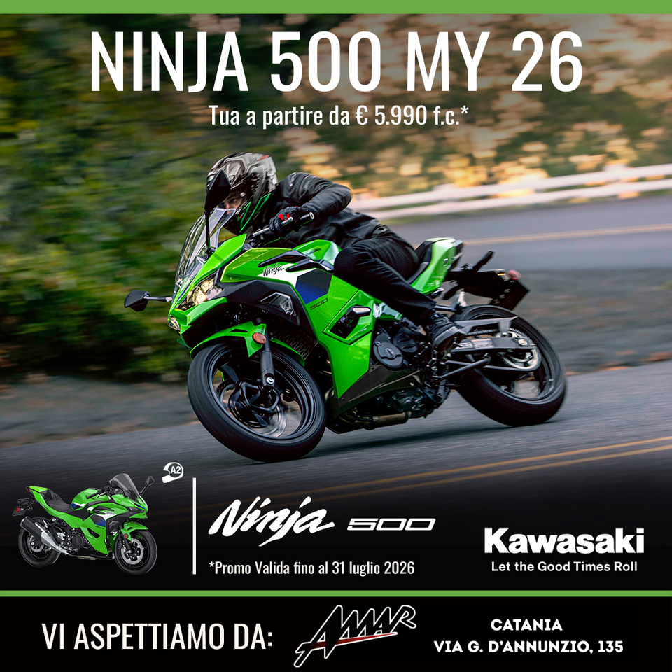 Ninja 500 tua a partire da € 5.890