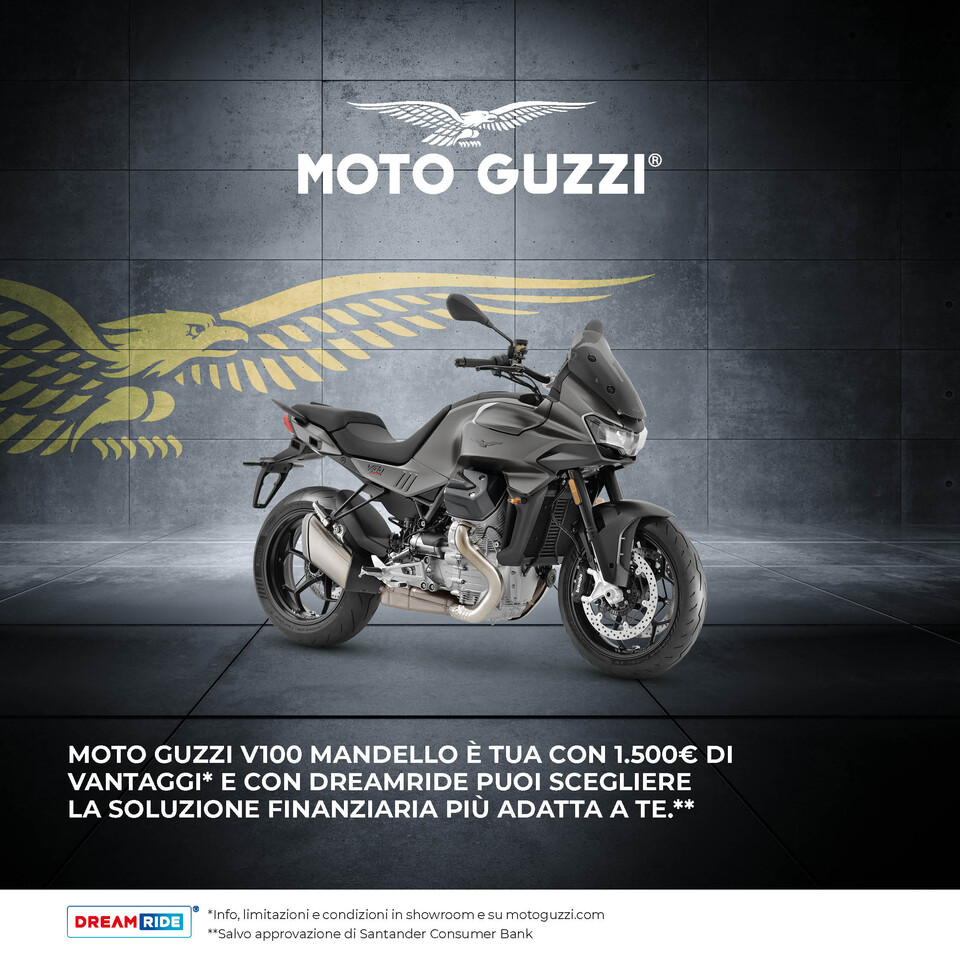 MOTO GUZZI V100 MANDELLO E’ TUA CON 1.500€ DI VANTAGGI DA 150€ AL MESE (TAN 5,99%, TAEG 7,94%)